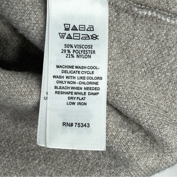 Cynthia Rowley ColorBlock Turtleneck Mockneck Contemporary Preppy Sweater Size M - Picture 6 of 14